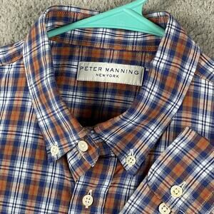 Peter Manning New York Button Down Shirt Men's 4X Medium Plaid Preppy Formal